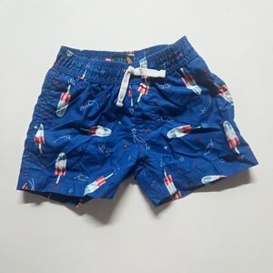 Trunks Surf & Swim Co. Blue Popsicle Novelty Print Swim Trunks Size 2T